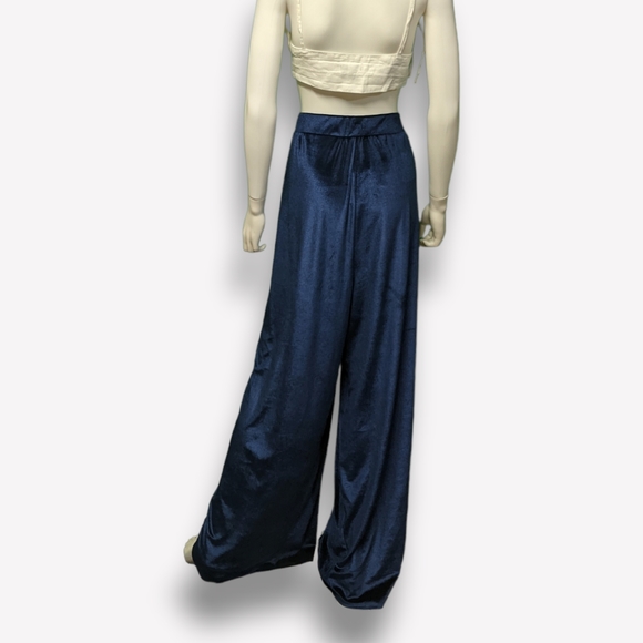 Curvy Sense Royal Blue Velvet Pants, 4X - Picture 5 of 9